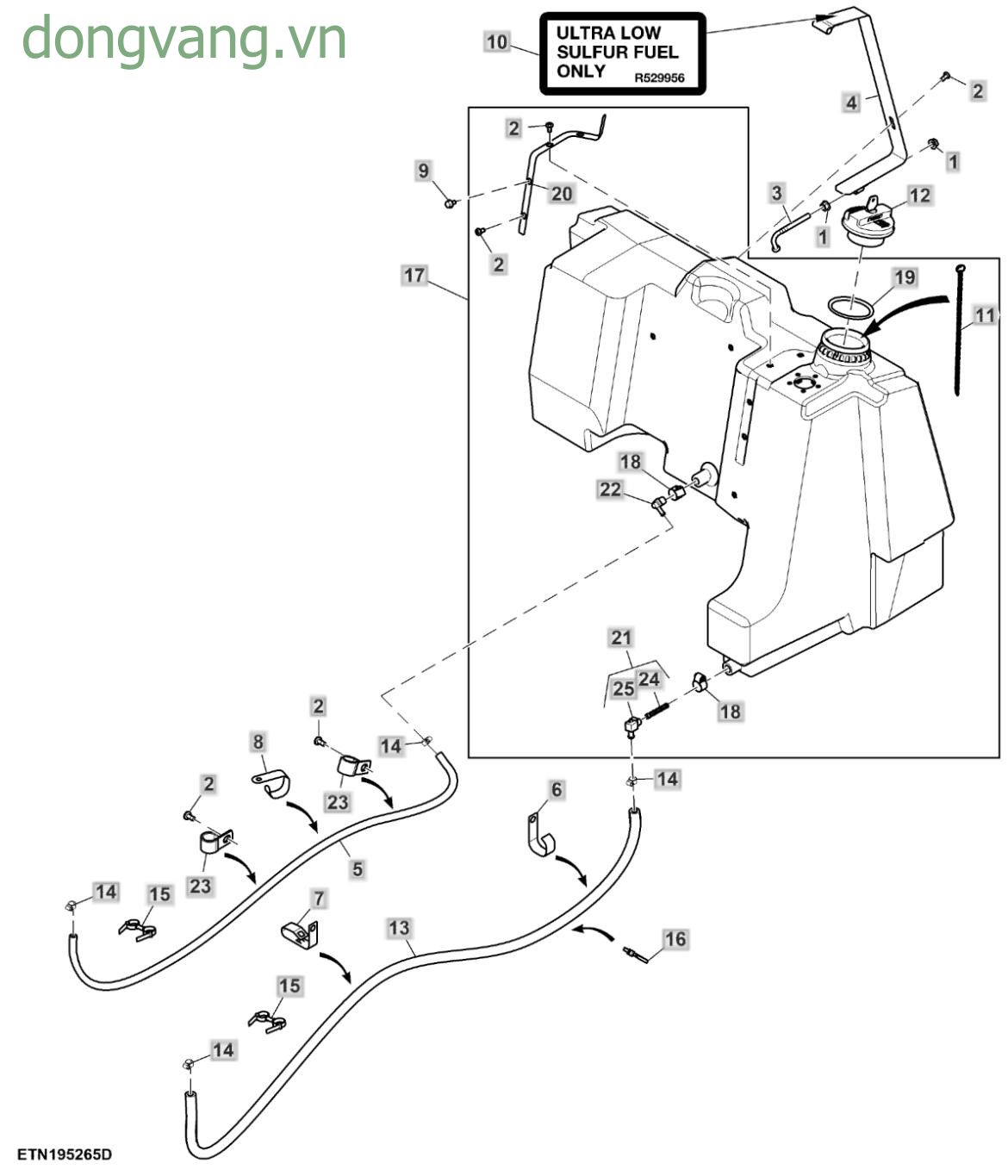 Thùng nhiên liệu, Có 5D tương thích với ROPS - ST946814